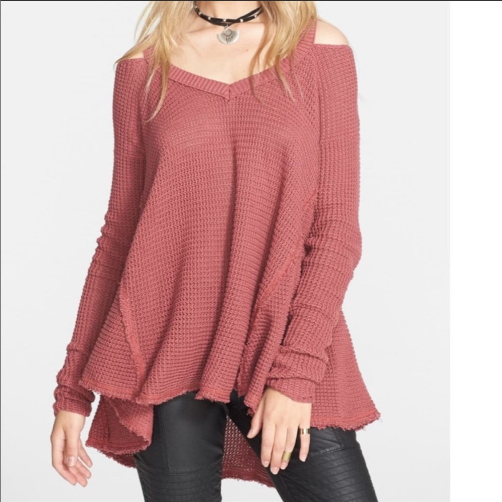 NWOT Free People Moonshine Cold Shoulder Sweater